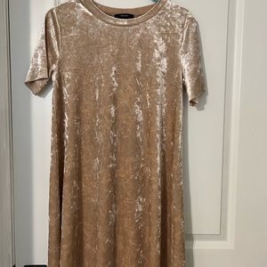 Forever21 Gold Velvet Dress